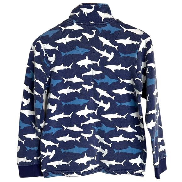 MINI BODEN 1/4 Zip Pullover 100% Cotton in Blue Shark Graphics Boys 11-12 Years - Picture 4 of 6